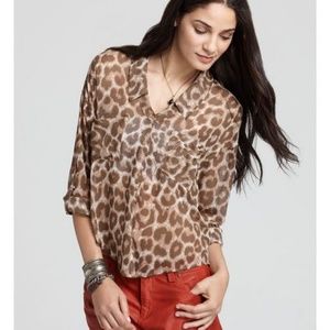Free People Cheetah Print Top